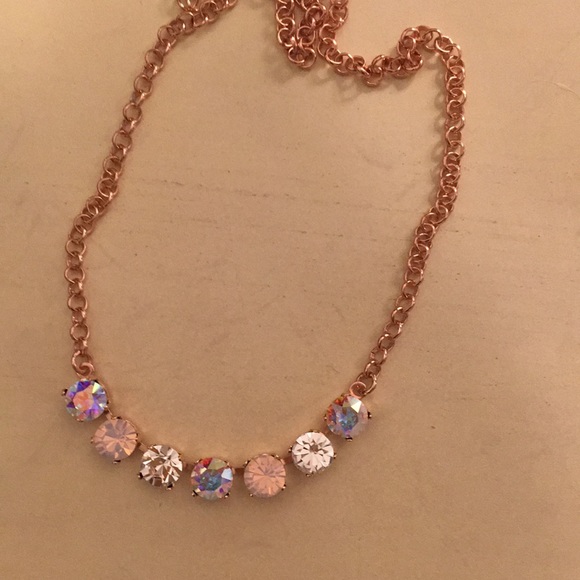 Aurora Borealis + Pink Opal Crystal Necklace - Picture 5 of 11